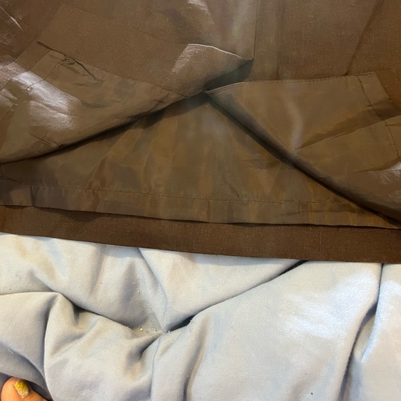 ❤️💋FUN SEXY FLIRTY SKIRT💋❤️SIZE COLOR 12 KASPER L LARGE BLACK LINEN RAYON 568 - Picture 4 of 8